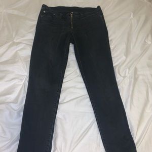 Levis black skinny jeans low rise